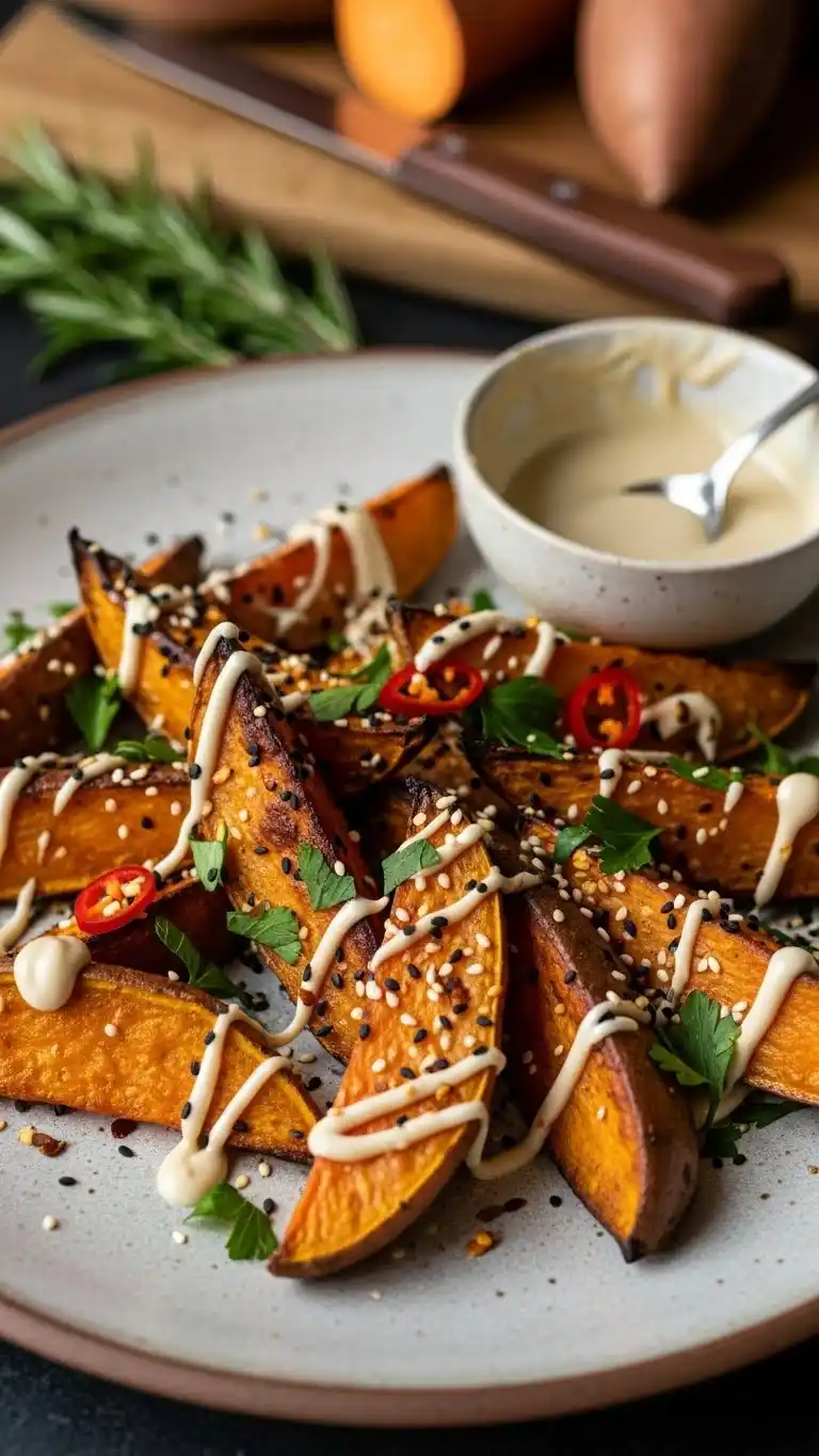 10 Vegan Christmas Dinner Recipes for a Stress-Free Holiday Meal 8 7. Roasted Sweet Potatoes with Tahini Drizzle