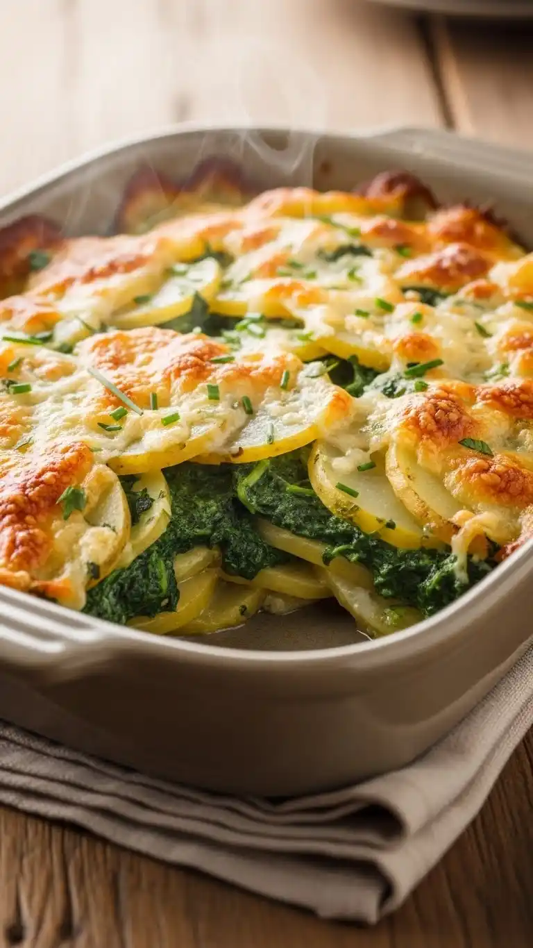 12 Easy & Irresistible Potato Casseroles for Your Thanksgiving Feast 9 Creamy Spinach Potato Casserole