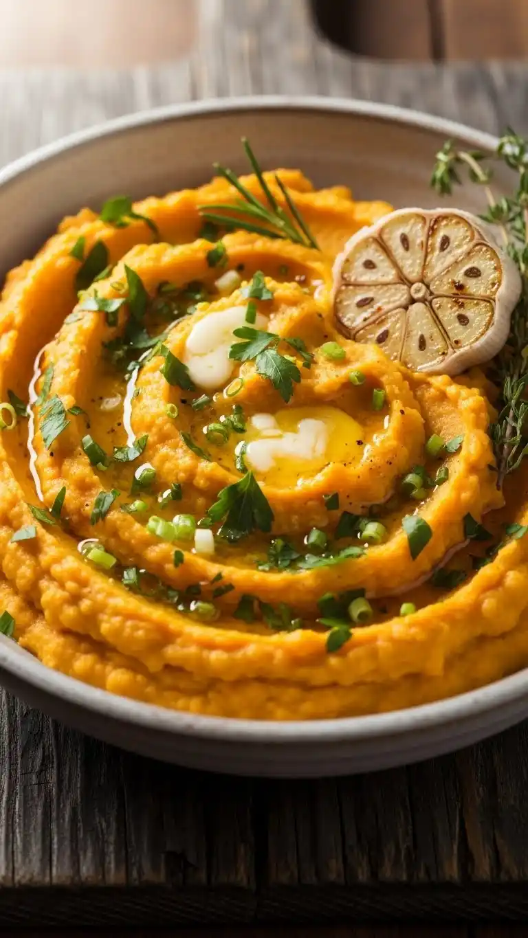 15 Yams Recipes That Will Steal the Spotlight 3 Garlic Herb Mashed Yams