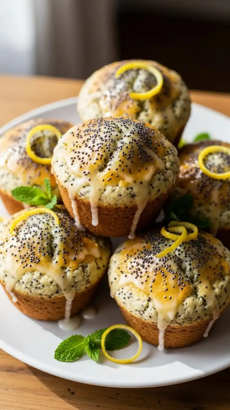 Bright & Zesty Lemon Poppy Seed Muffins 4 Lemon poppy seed muffins
