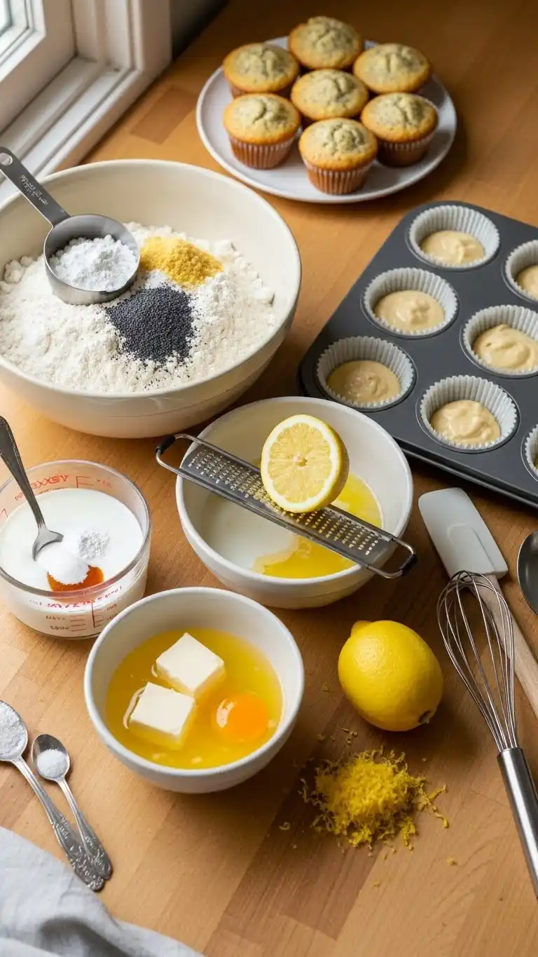 Bright & Zesty Lemon Poppy Seed Muffins 3 Lemon poppy seed muffins
