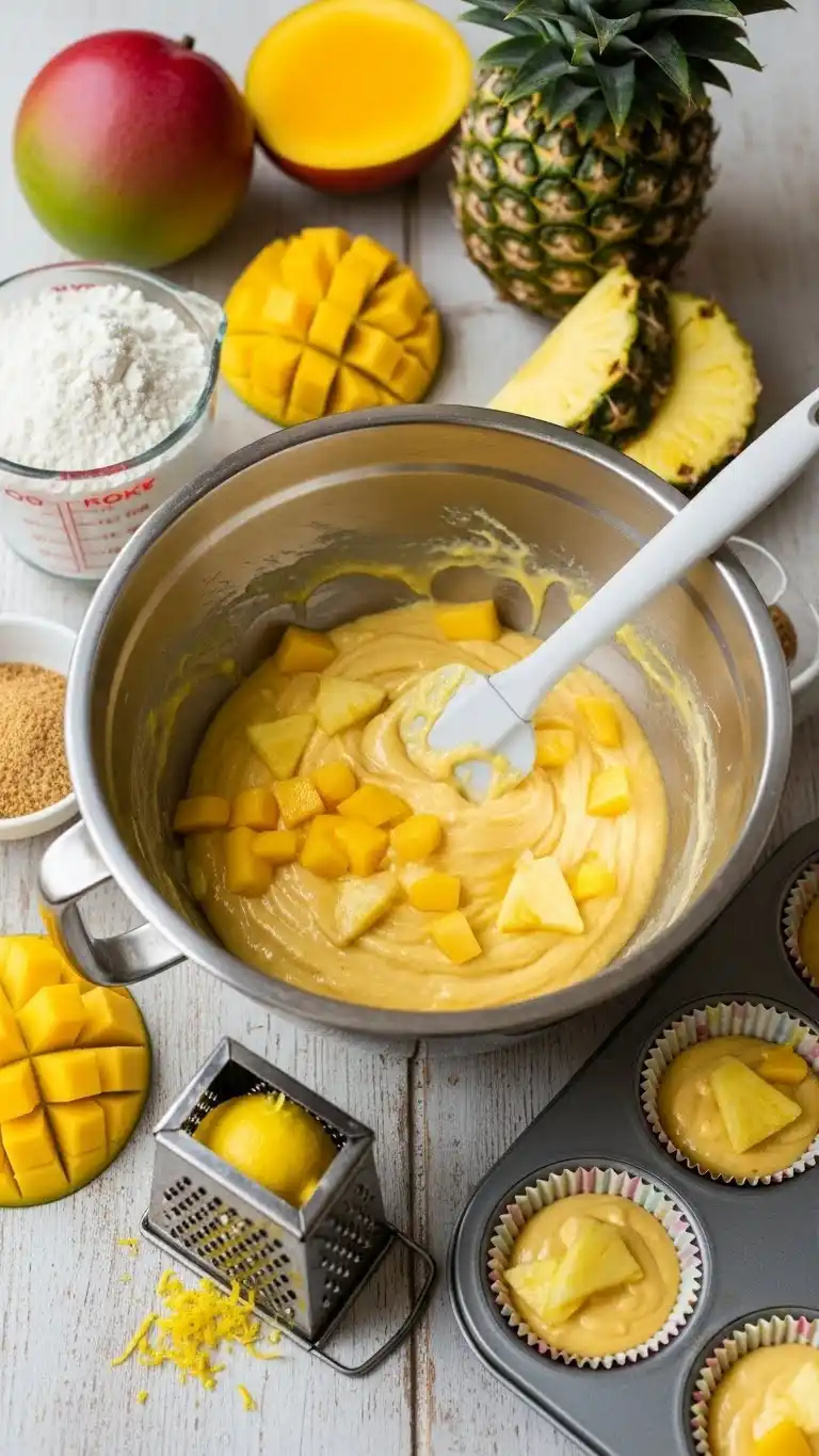 Sweet & Sunny Mango Pineapple Muffins 3 Mango Pineapple Muffins2