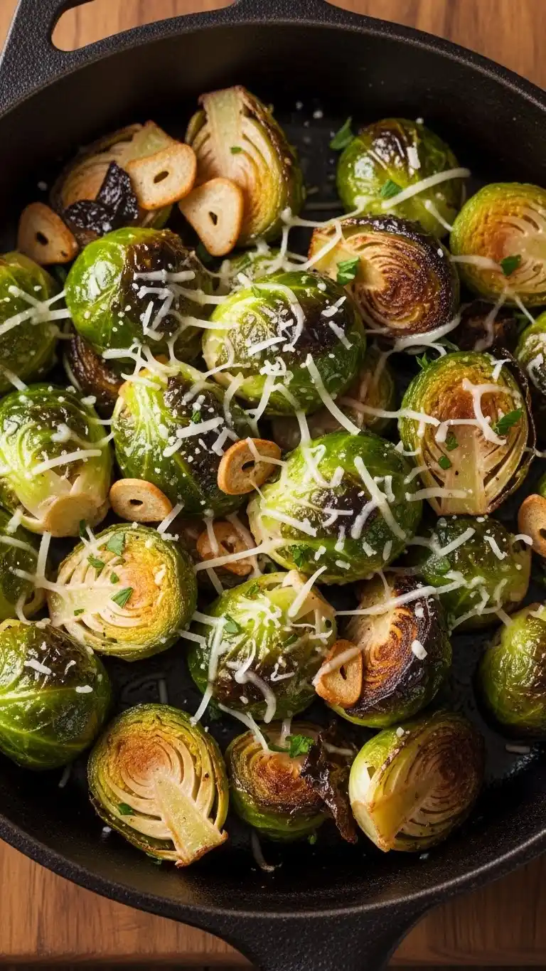 10 Healthy Holiday Side Dishes That Actually Taste Amazing 2 Roasted Garlic Parmesan Brussels Sprouts