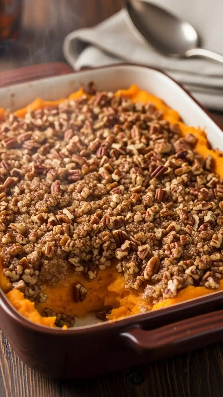 7 Timeless Holiday Sides Everyone Will Love 5 Sweet Potato Casserole with Crunchy Pecan Topping