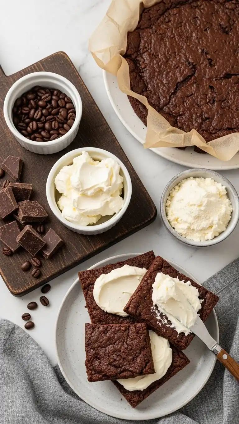 Mocha Cheesecake Brownies 3 mocha cheesecake brownies0