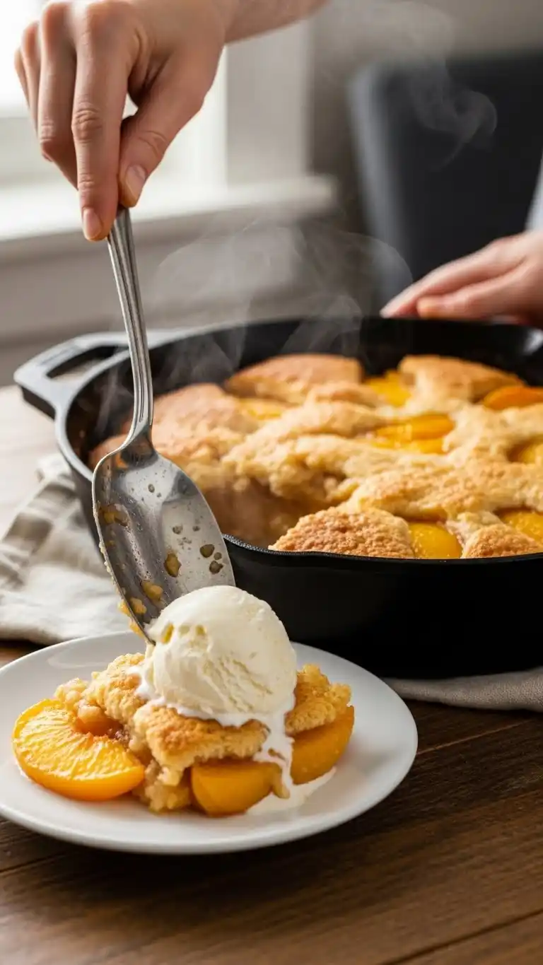 Classic Peach Cobbler Made Simple (No Fancy Steps) 3 peach cobbler2