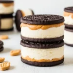 Easy Peanut Butter Oreo Ice Cream Sandwiches Recipe 4 peanut butter oreo ice cream sandwiches