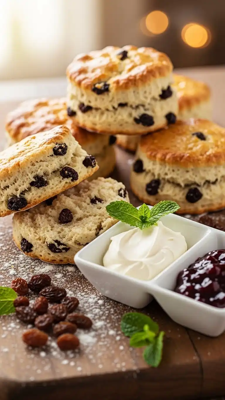 Classic Raisin Scones with a Golden, Flaky Crust 4 raisin scones 1