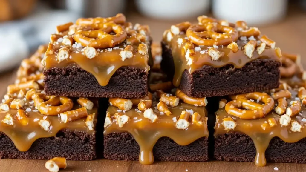 Why Salted Caramel Pretzel Brownies Are the Ultimate Dessert 2 salted caramel brownies