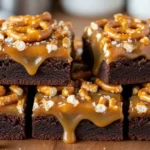 Salted Caramel Pretzel Brownies = Dessert Heaven 2 salted caramel brownies