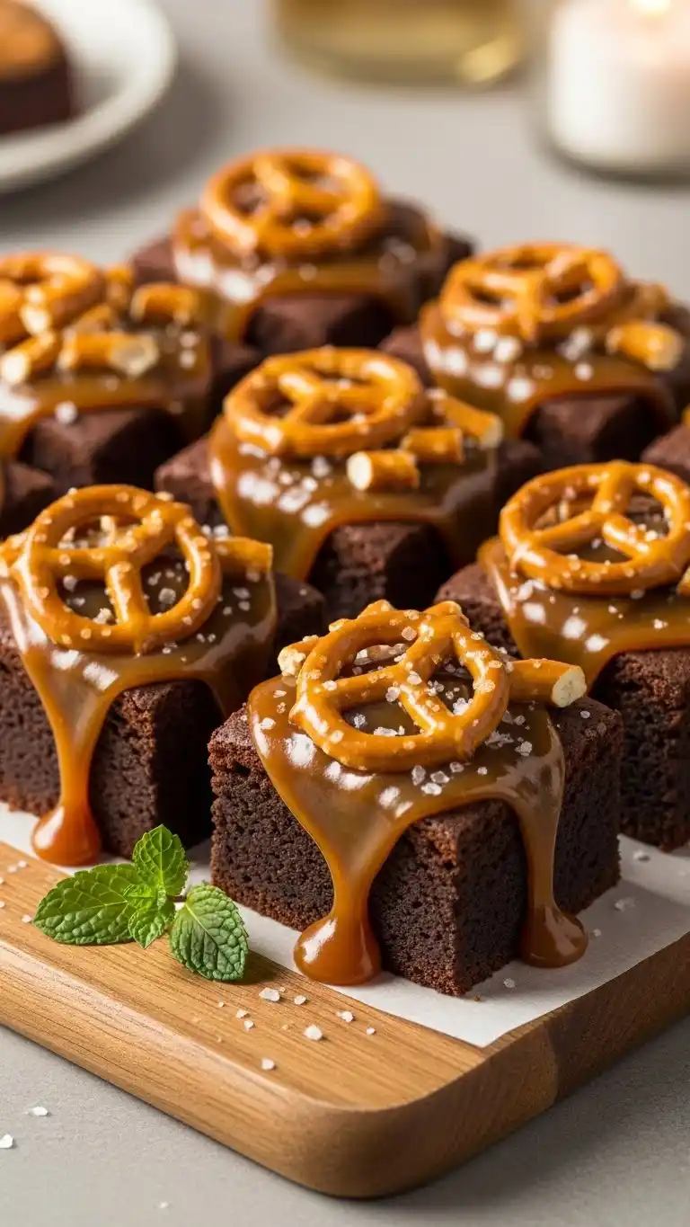 Salted Caramel Pretzel Brownies = Dessert Heaven 4 salted caramel brownies 2