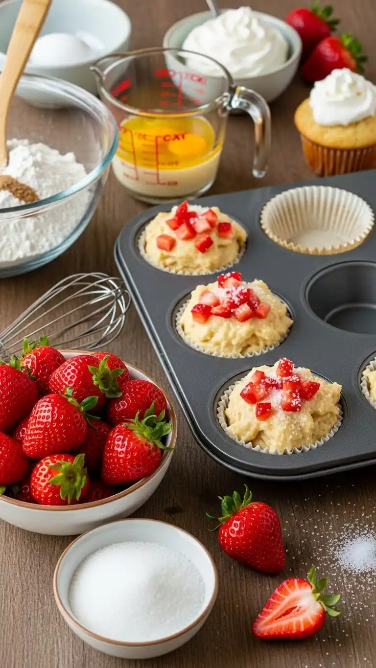 Soft & Sweet Strawberry Shortcake Muffins Everyone Loves 3 strawberry shortcake muffins 1