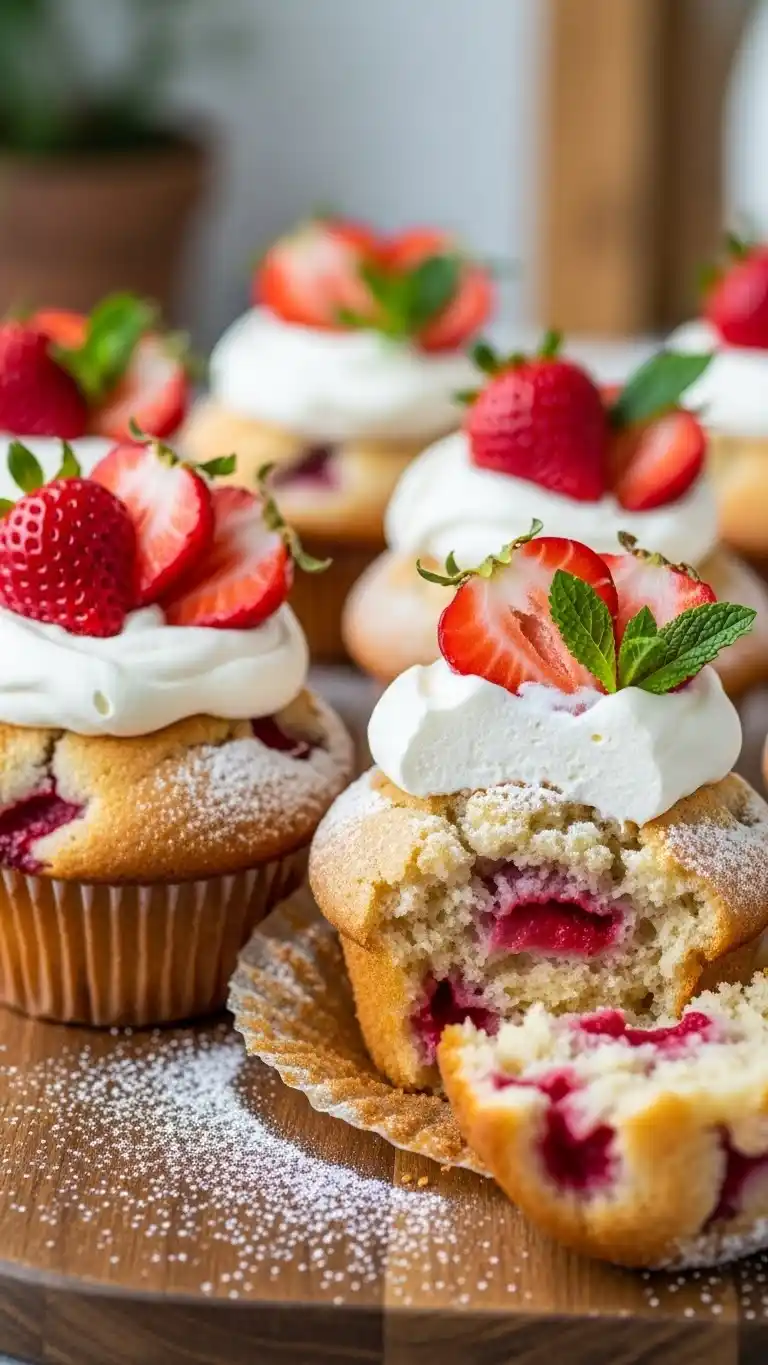Soft & Sweet Strawberry Shortcake Muffins Everyone Loves 4 strawberry shortcake muffins 2