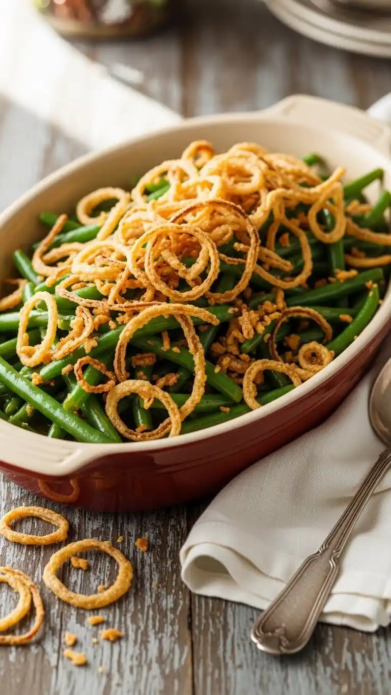 10 Holiday-Ready Bean Sides That Are Surprisingly Easy 11 10Green Beans with Crispy Onions