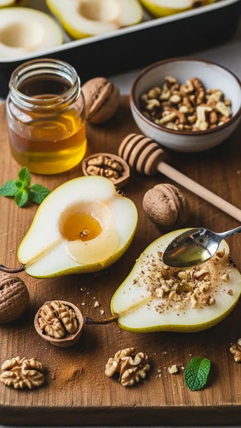 Baked Pears with Honey & Walnuts: Sweet & Easy Treat 3 Baked Pears with Honey & Walnuts1