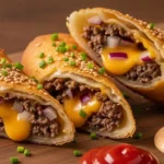 Loaded Cheeseburger Egg Rolls (Crispy & Cheesy) 2 Cheeseburger egg Rolls 1