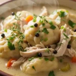Homestyle Chicken and Dumplings in Creamy Herb Broth 2 Chicken and Dumplings1