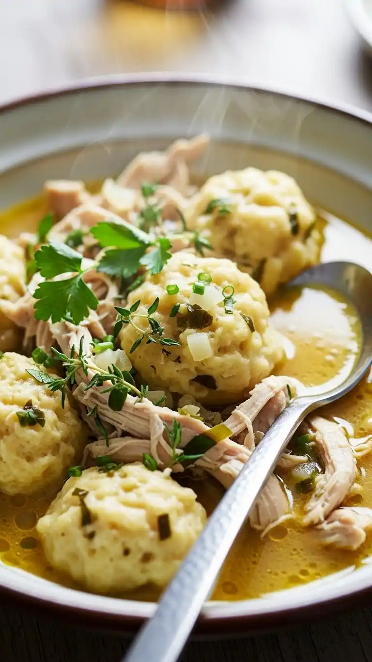 Homestyle Chicken and Dumplings in Creamy Herb Broth 4 Chicken and Dumplings3