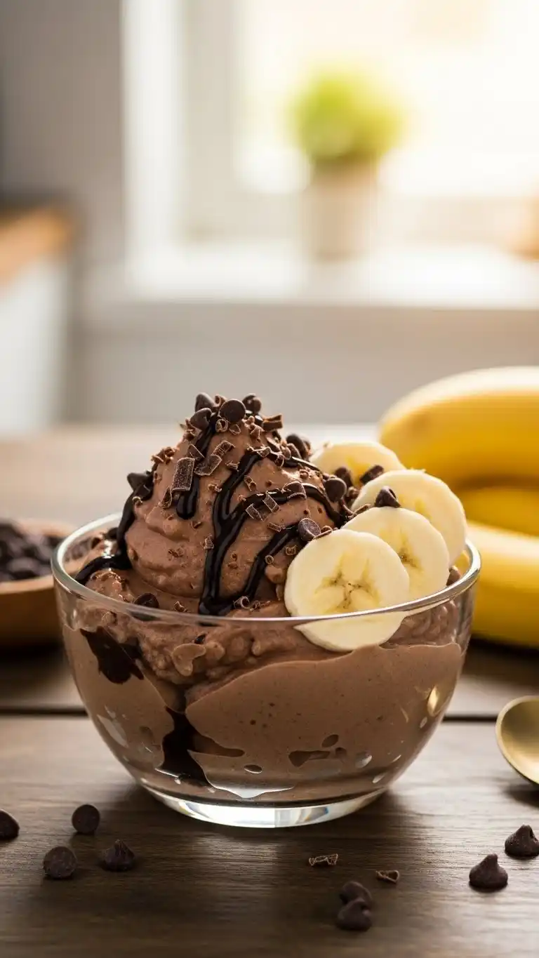 5 Easy Low-Fat Dessert Ideas You’ll Want on Repeat (Yes, Dessert Can Be This Chill) 4 Chocolate Banana Nice Cream3