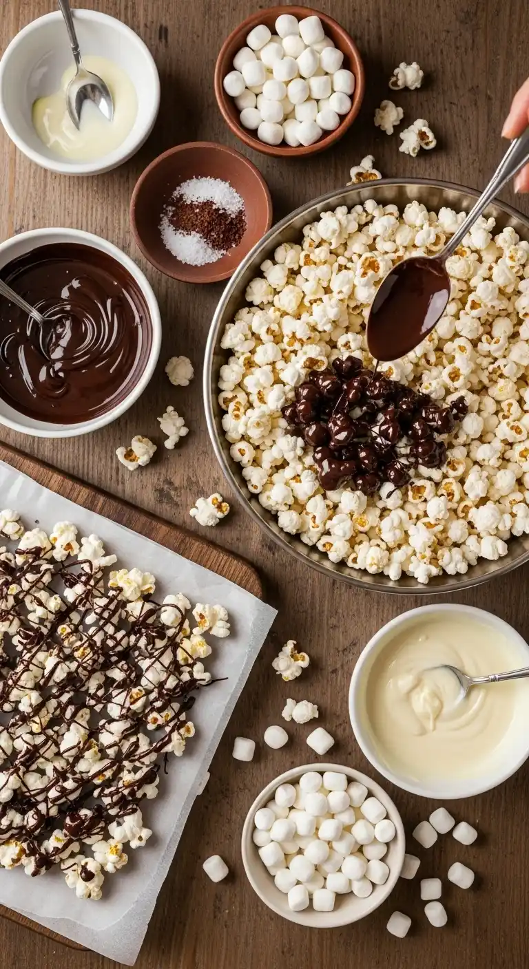 Chocolate Drizzled Popcorn: Sweet & Salty Snack Magic 3 Chocolate Drizzled Popcorn2