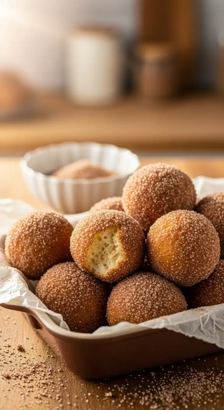 Cinnamon Sugar Baked Donut Holes (Tiny & Cozy) 4 Cinnamon Sugar Baked Donut Holes2