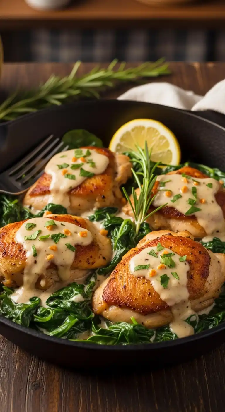 7 Keto Dinners That Don’t Taste Like Diet Food (Promise) 2 Garlic Chicken with Spinach