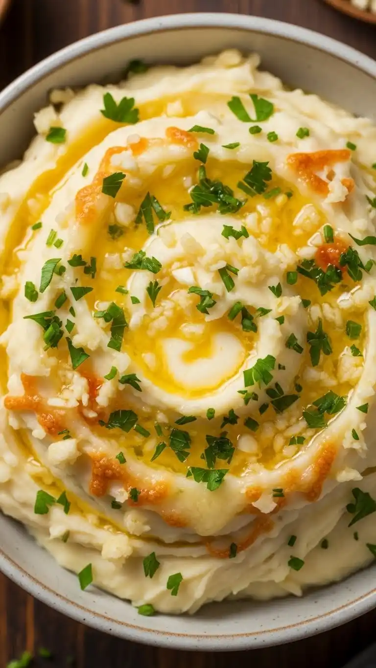 12 Creamy Holiday Side Dishes to Try This Season 2 Garlic Parmesan Mashed Potatoes00