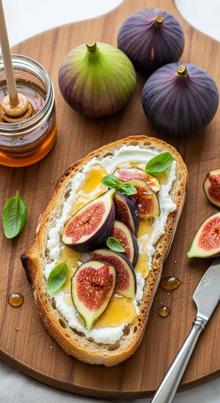 Easy Honey Ricotta Toast Topped with Juicy Figs 4 Honey Ricotta Toast 3