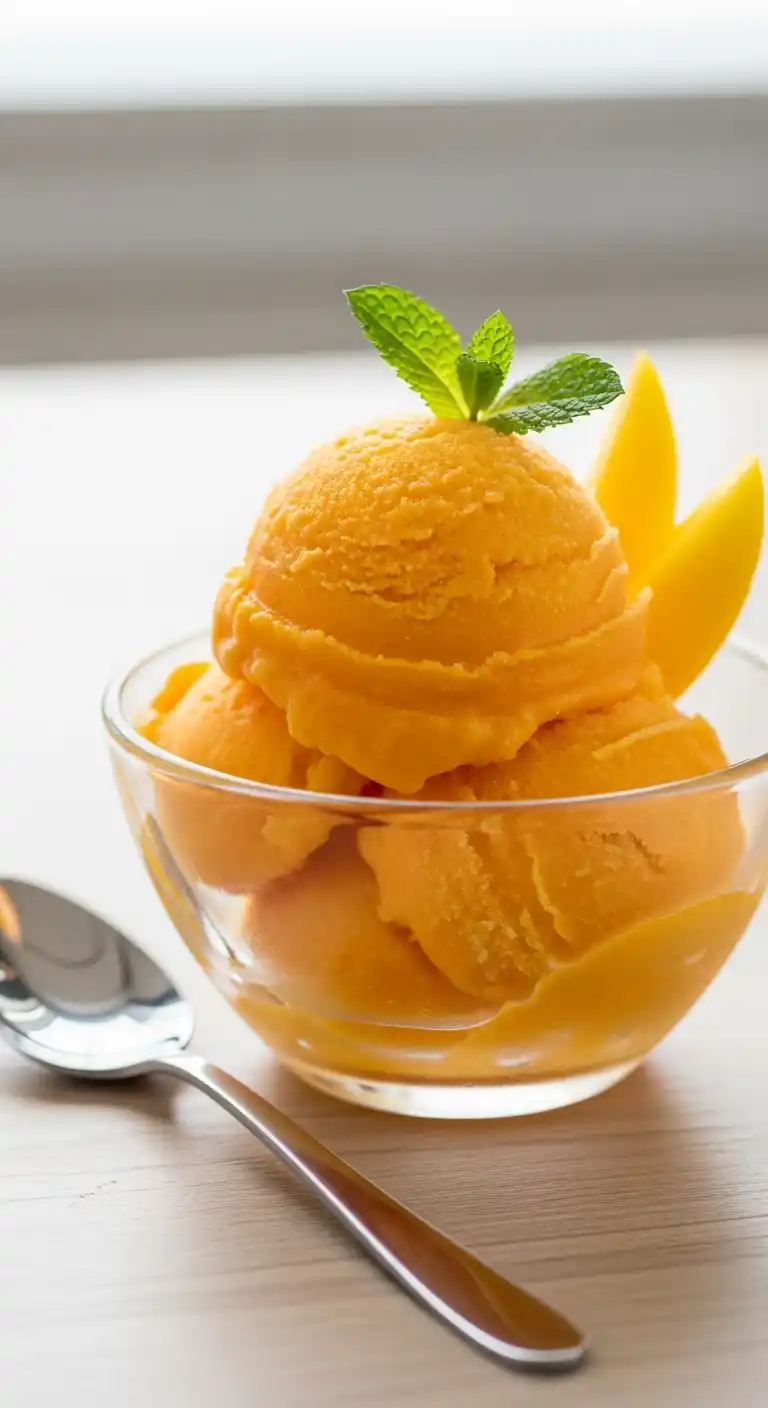 5 Quick Mango Desserts That Taste Like a Tropical Vacation 4 Mango Sorbet