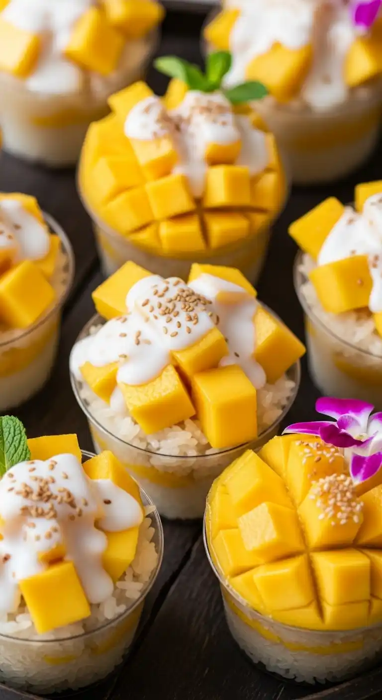 5 Quick Mango Desserts That Taste Like a Tropical Vacation 5 _Mango Sticky Rice Cups