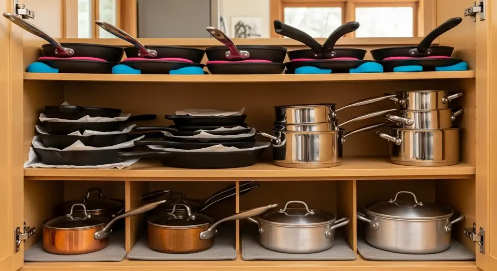 How to Organize Pots and Pans: Stress-Free Kitchen Storage Tips 4 Material-Specific Storage