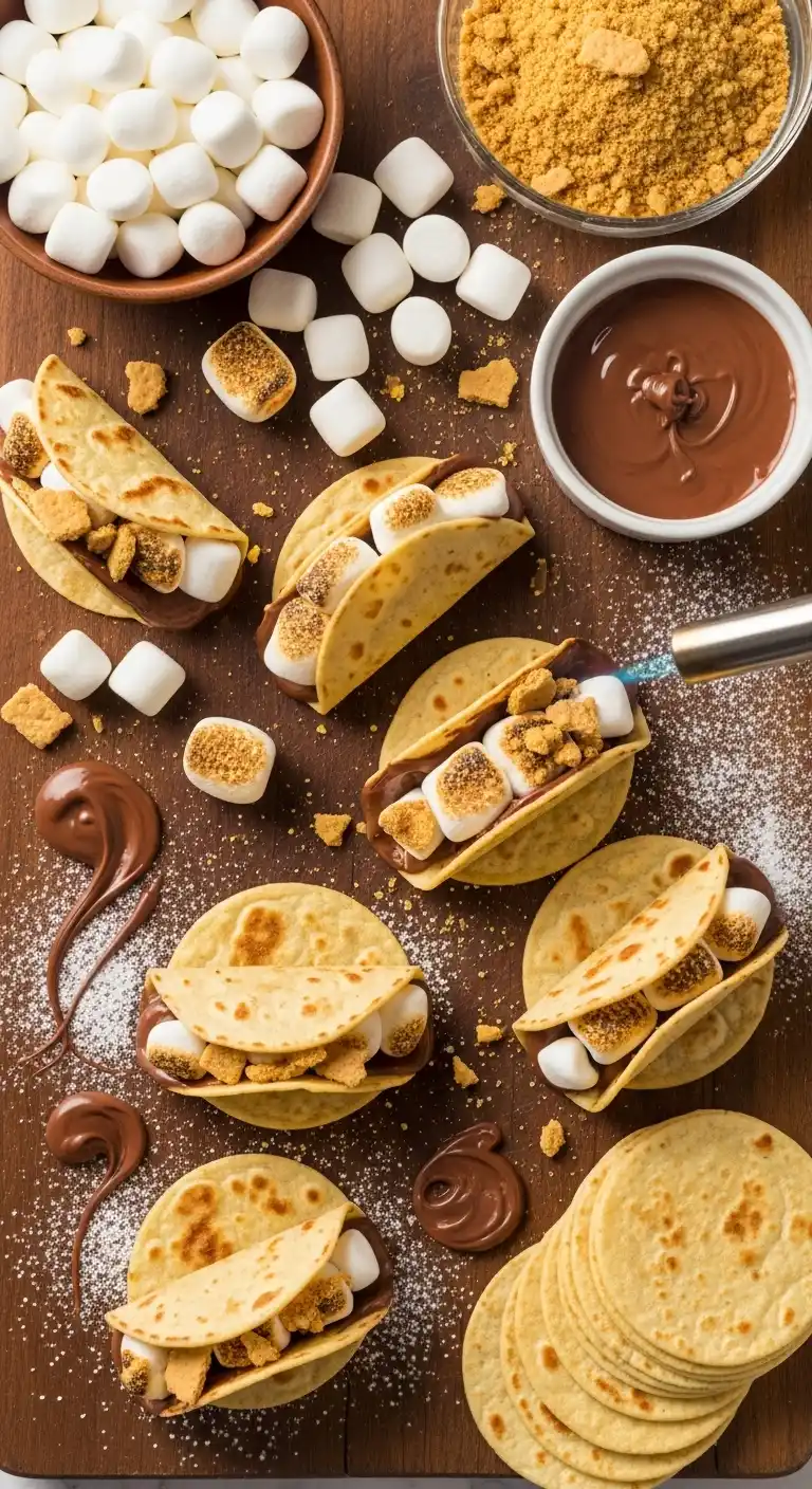 Mini S’mores Tacos That’ll Steal the Show 3 Mini S’mores Tacos2
