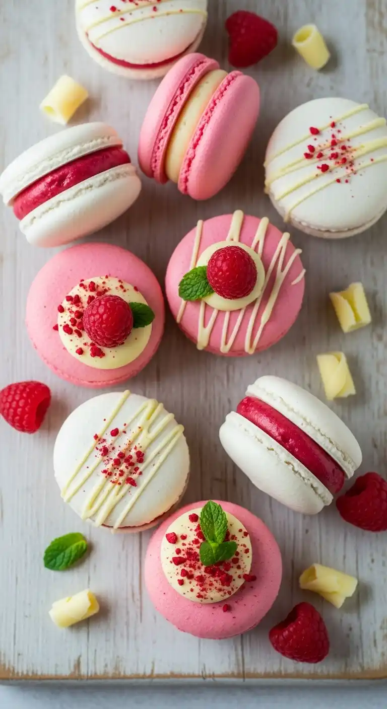 6 Amazing Homemade French Macaron Ideas You’ll Want to Brag About 4 Raspberry White Chocolate Macarons