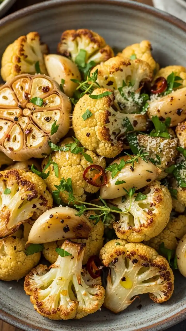 9 Quick Holiday Side Dishes for Busy Hosts 9 Roasted Garlic Cauliflower