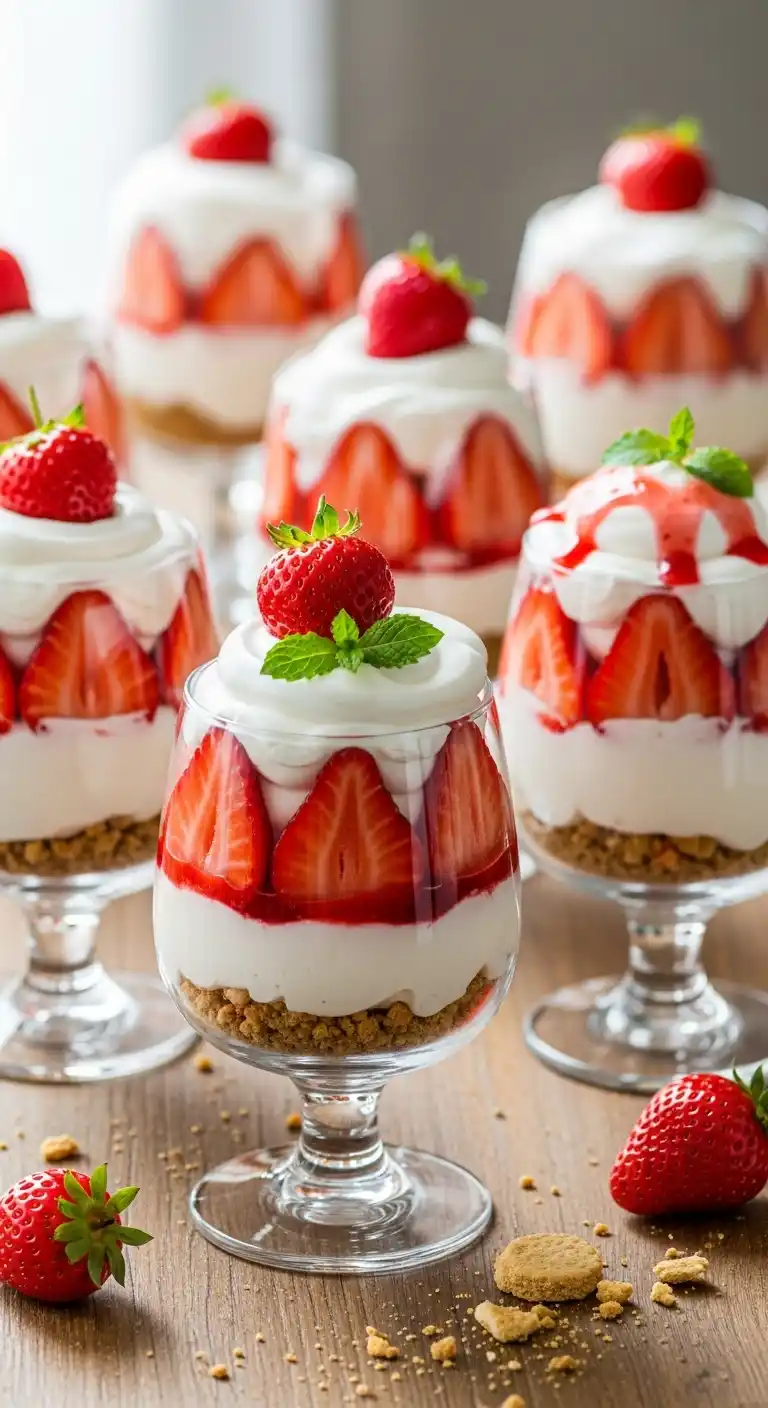 Lazy Strawberry Cream Parfaits for Sweet Indulgence 4 Strawberry Cream Parfaits 3