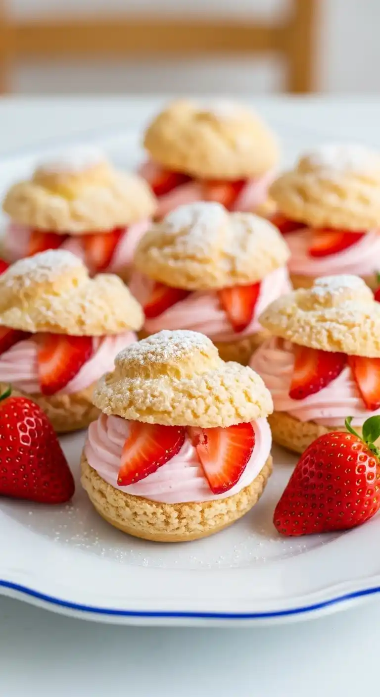 Strawberry Cream Puffs That Look Bakery-Perfect 4 Strawberry Cream Puffs2