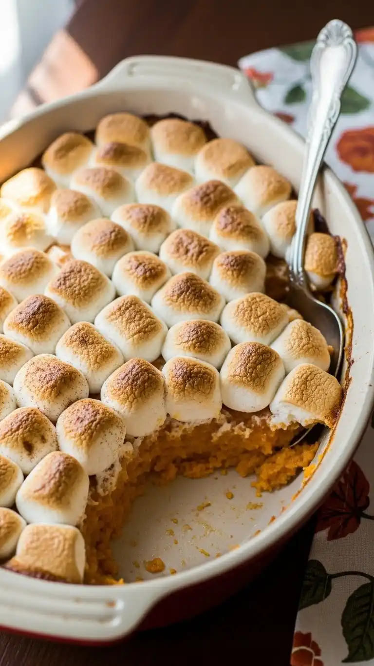 10 Delicious Sweet Potato Sides for Holiday Meals 8 Sweet Potato Casserole with Marshmallow Topping (1)