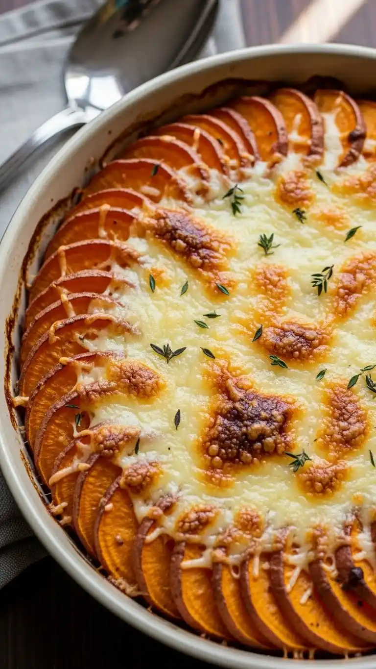 10 Delicious Sweet Potato Sides for Holiday Meals 5 Sweet Potato Gratin with Gruyère