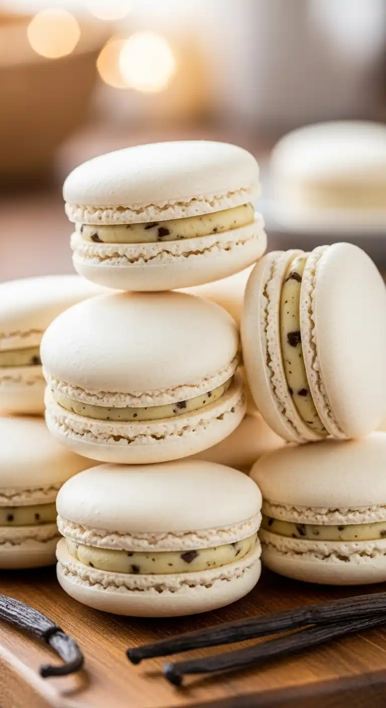 6 Amazing Homemade French Macaron Ideas You’ll Want to Brag About 2 Vanilla Bean French Macarons