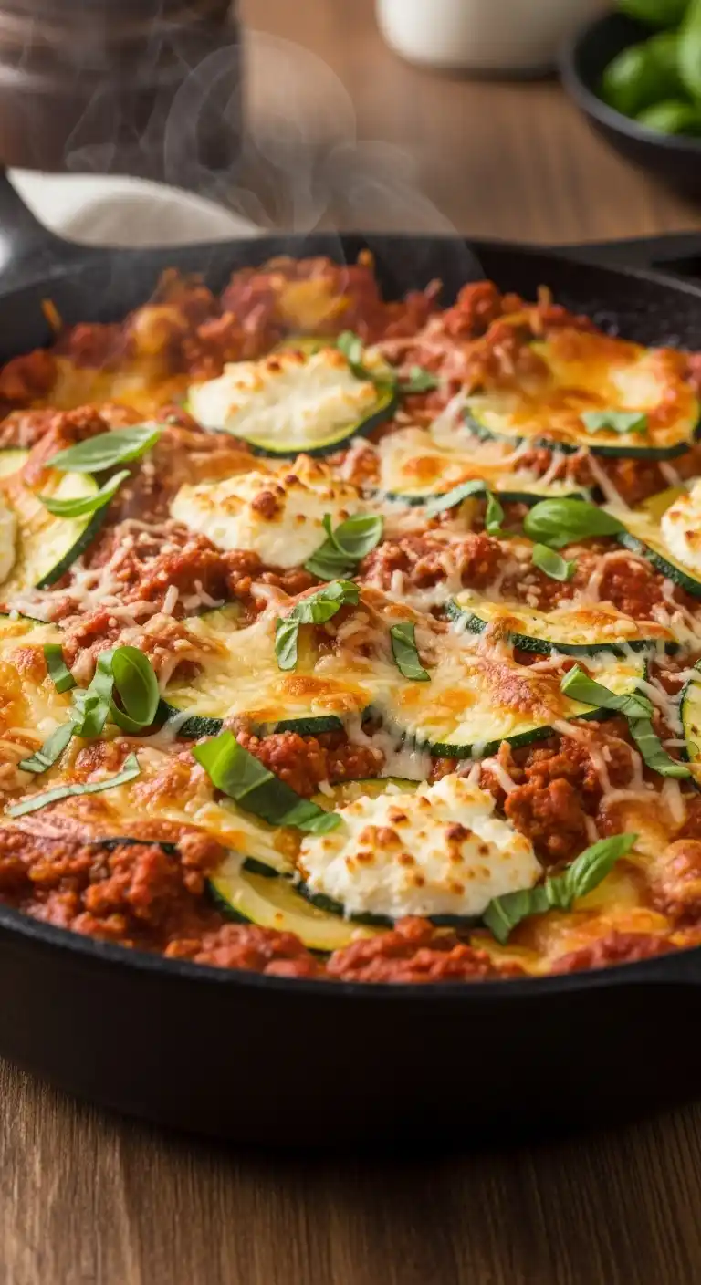 7 Keto Dinners That Don’t Taste Like Diet Food (Promise) 3 _Zucchini Lasagna Skillet