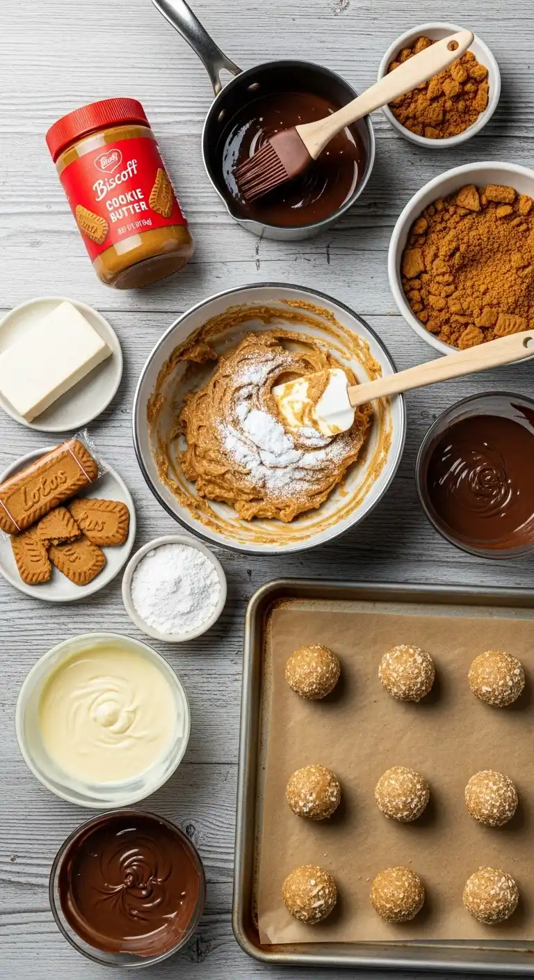 Quick & Easy Biscoff Cookie Butter Truffles Recipe 3 biscoff cookie truffles 2