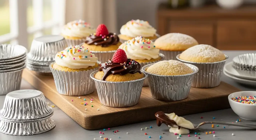How to Make Cupcakes Without Cupcake Pan (Yes, It’s Totally Possible) 4 foil liner