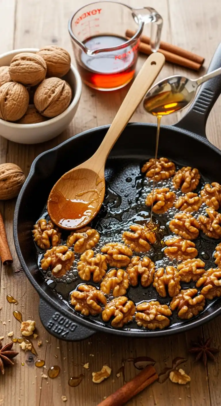 Maple Glazed Walnuts – Sweet, Crunchy, Addictive Snack 3 maple glazed walnuts 2