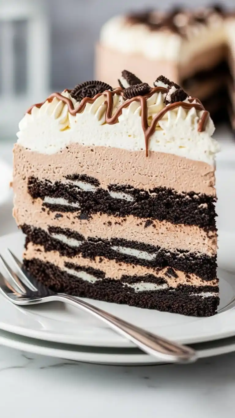 Nutella Oreo Icebox Cake (Easy No-Bake Dessert) 4 nutella oreo icebox cake0