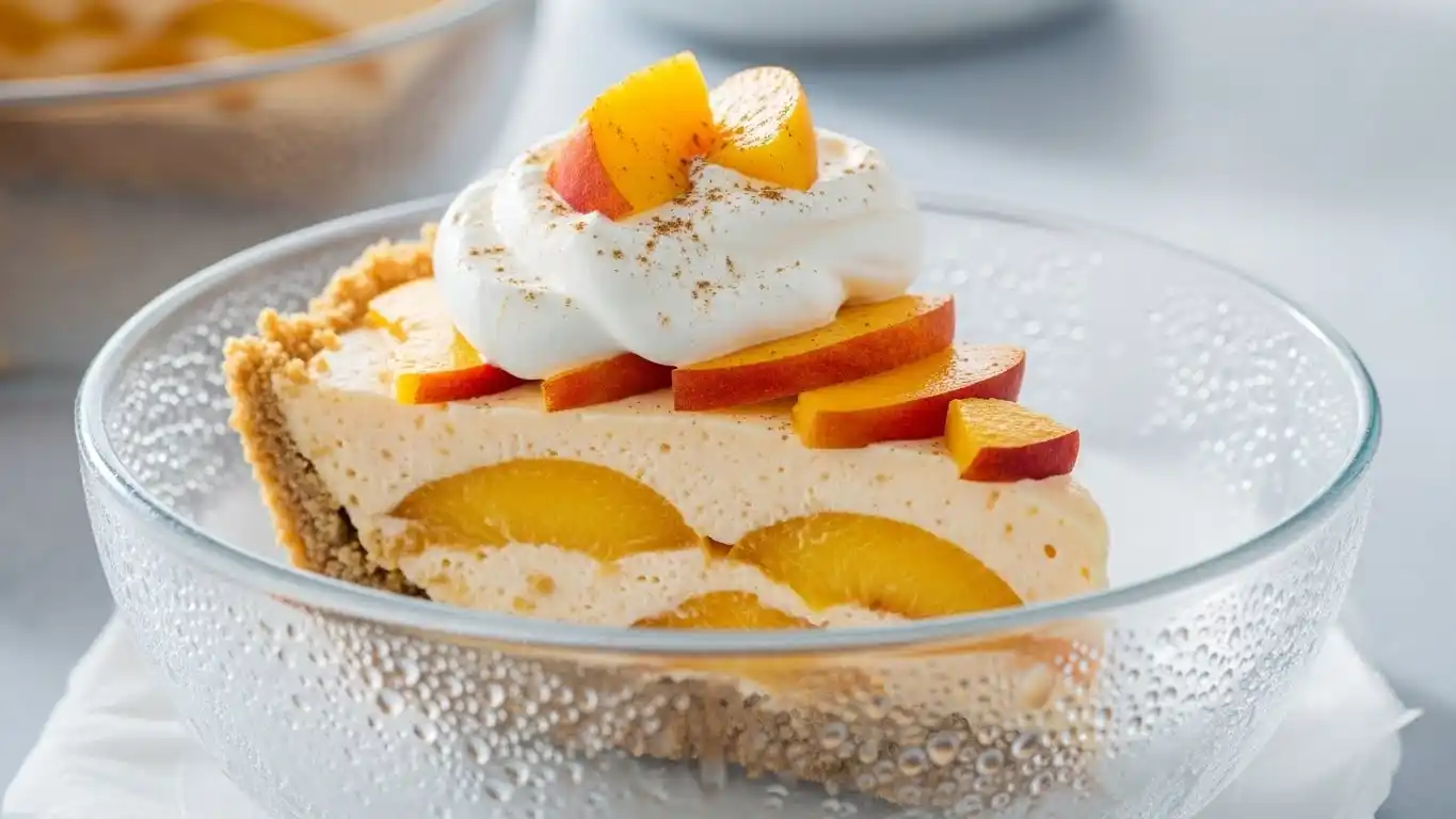Peach Icebox Pie You’ll Be Making All Summer 4 peach icebox pie2