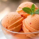 Fruity Peach Sorbet in Minutes 2 peach sorbet 1