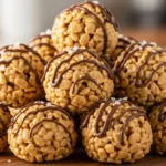 Peanut Butter Rice Krispie Balls with Big Flavor 2 peanut butter rice krispie balls 1