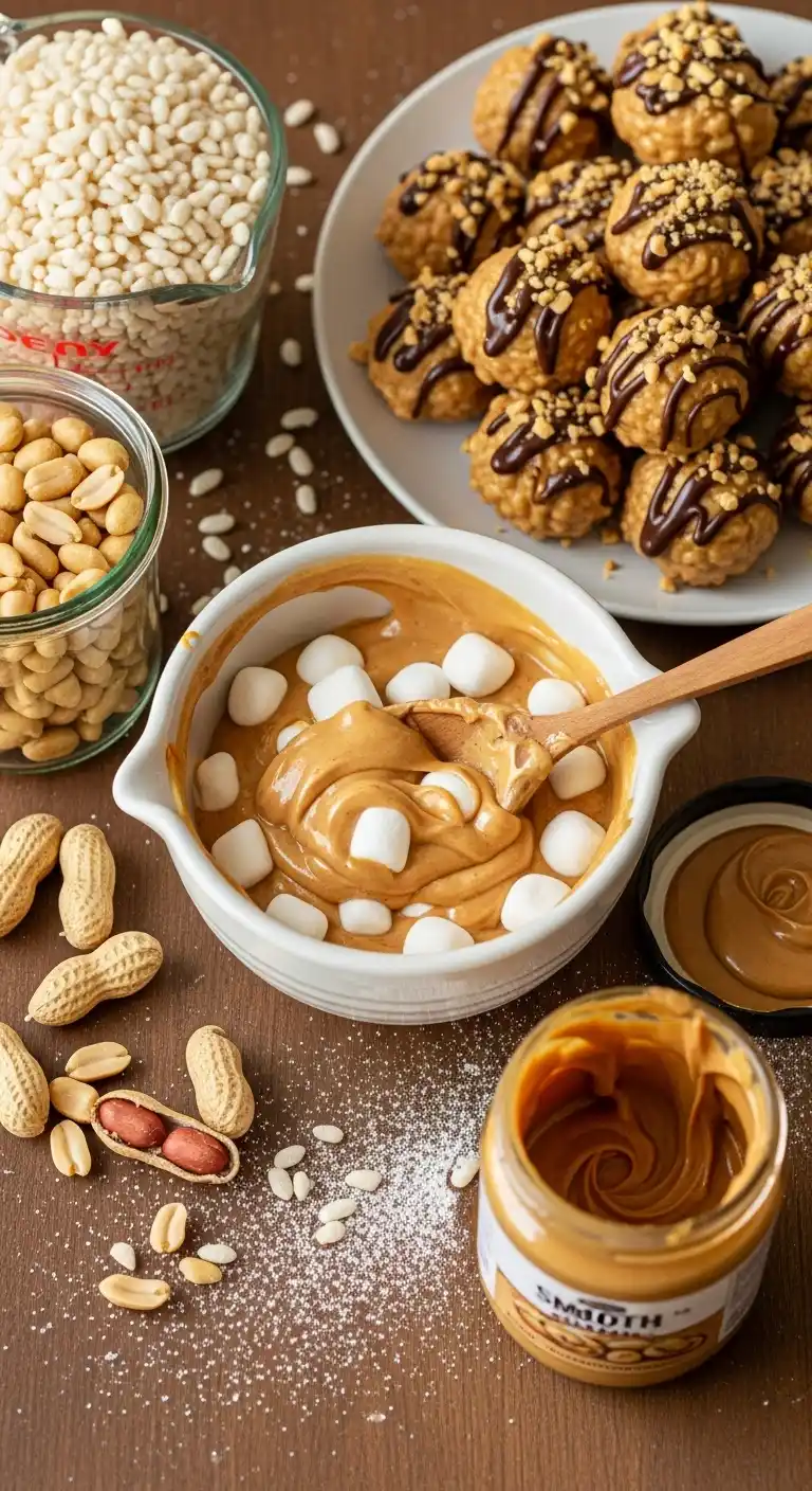 Peanut Butter Rice Krispie Balls with Big Flavor 3 peanut butter rice krispie balls 2