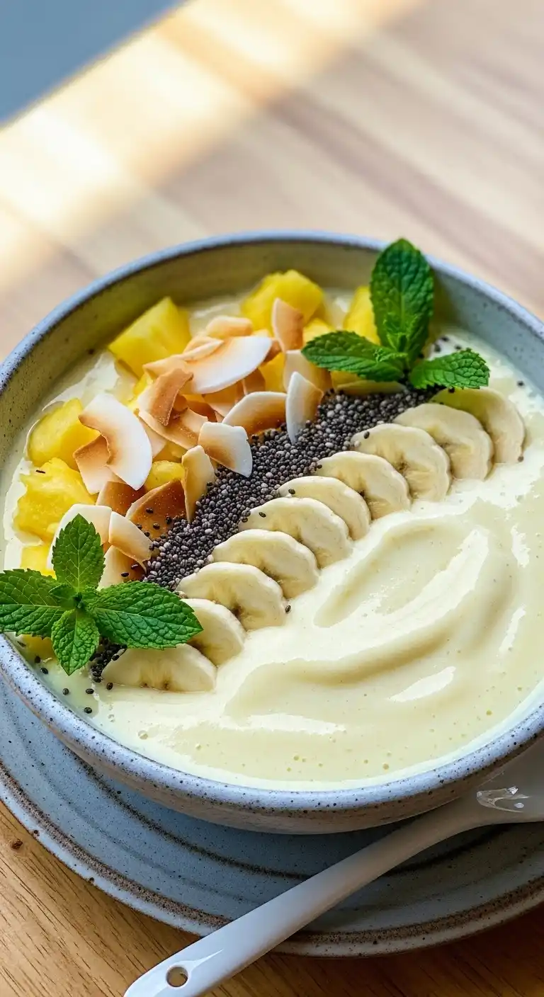 Pineapple Coconut Smoothie Bowl – Sunshine in a Bowl 4 pineapple coconut smoothie bowl 0