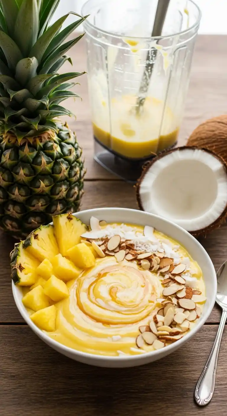 Pineapple Coconut Smoothie Bowl – Sunshine in a Bowl 3 pineapple coconut smoothie bowl 3